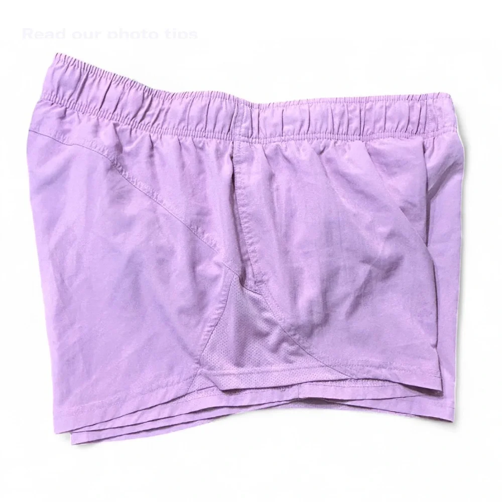 ATHETIC Lavender Shorts with Elastic Waistband and Curved Hem 16-18 XL Exellent